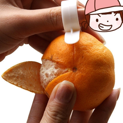 10pcs Ring Type Lemon Orange Tangerine Opener Peeler Peel Slicer Cutter Fruit Skin Remover Knife Helper, Random Color Delivery