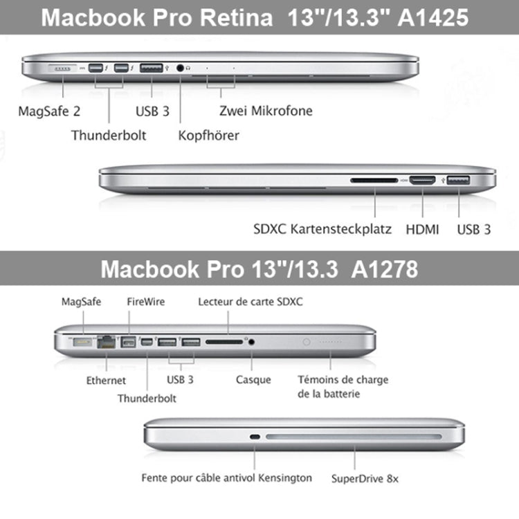 Frosted Hard Plastic Protective Case for Macbook Pro 13.3 inch, S-MAC-0023A, S-MAC-0023B, S-MAC-0023C, S-MAC-0023D, S-MAC-0023E, S-MAC-0023F, S-MAC-0023G, S-MAC-0023H