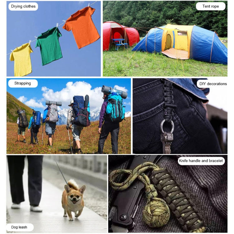100m 7 Core Durable Army Paratroopers Rope Rescue Survival Tent Rope, 100m 7 Core Coffee, 100m 7 Core Red, 100m 7 Core Yellow, 100m 7 Core Army Green, 100m 7 Core Black