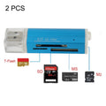2 PCS Multi All in 1 USB 2.0 Micro SD SDHC TF M2 MMC MS PRO DUO Memory Card Reader