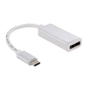 10cm USB-C / Type-C 3.1 to Display Adapter Cable, For MacBook 12 inch, Chromebook Pixel 2015, Nokia N1 Tablet PC(Silver)