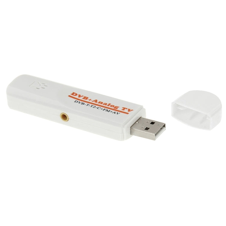Mini Digital USB 2.0 Dual Module DVB Analog TV Stick, Support FM + AV + DVB-T / T2 / C