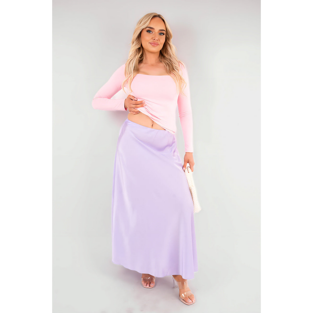 Lightweight High Waisted Maxi Skirt
