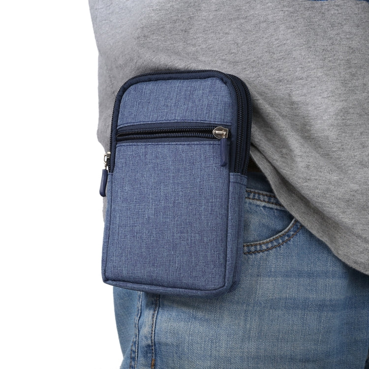 Universal Jeans Leisure Style Leather Case / Waist Bag for Galaxy S9+ & S8+ & Note 8 & S7 Edge / iPhone X  & 7 & 7 Plus & 6 Plus & 6s Plus / Huawei Mate 8, Size:18.0 x 11.0 x 2.5cm