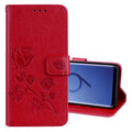 For Galaxy S9 Rose Embossed Horizontal Flip Environmental PU Leather Case with Holder & Card Slots & Wallet, For Samsung Galaxy S9