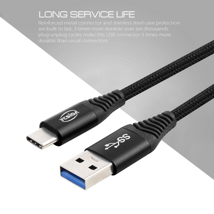 1.2m Nylon Braided Cord USB to Type-C Data Sync Charge Cable with 110 Copper Wires, Support Fast Charging