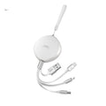 REMAX RC-185th 3 in 1 2.1A USB to 8 Pin + USB-C / Type-C + Micro USB Sury Series Telescopic Charging Data Cable