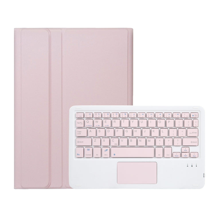 For iPad 11 2025 / 10th Gen 10.9 2022 A10B-A Lambskin Texture Bluetooth Touch Keyboard Leather Tablet Case with Pen Slot, A10B-A