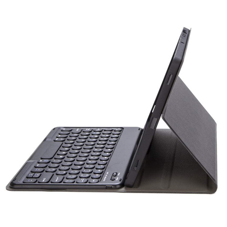 For iPad 11 2025 / 10th Gen 10.9 2022 YA10B Lambskin Texture Bluetooth Keyboard Leather Tablet Case with Pen Slot, YA10B