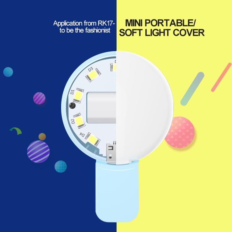 RK17 Portable 3-Level Brightness LED Fill Light for Smartphones (Black)
