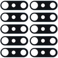 For OPPO A92s/Reno4 Z 5G PDKM00 10pcs Back Camera Lens, For OPPO A92s