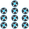 10 PCS Back Camera Lens for Nokia 3.4 TA-1288 TA-1285 TA-1283, For Nokia 3.4  (Blue), For Nokia 3.4  (Purple)