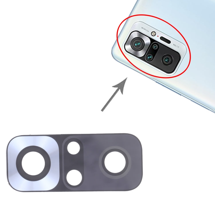 10 PCS Back Camera Lens for Xiaomi Redmi Note 10 Pro (India) / Redmi Note 10 Pro Max / Redmi Note 10 Pro M2101K6G M2101K6R M2101K6P M2101K6I