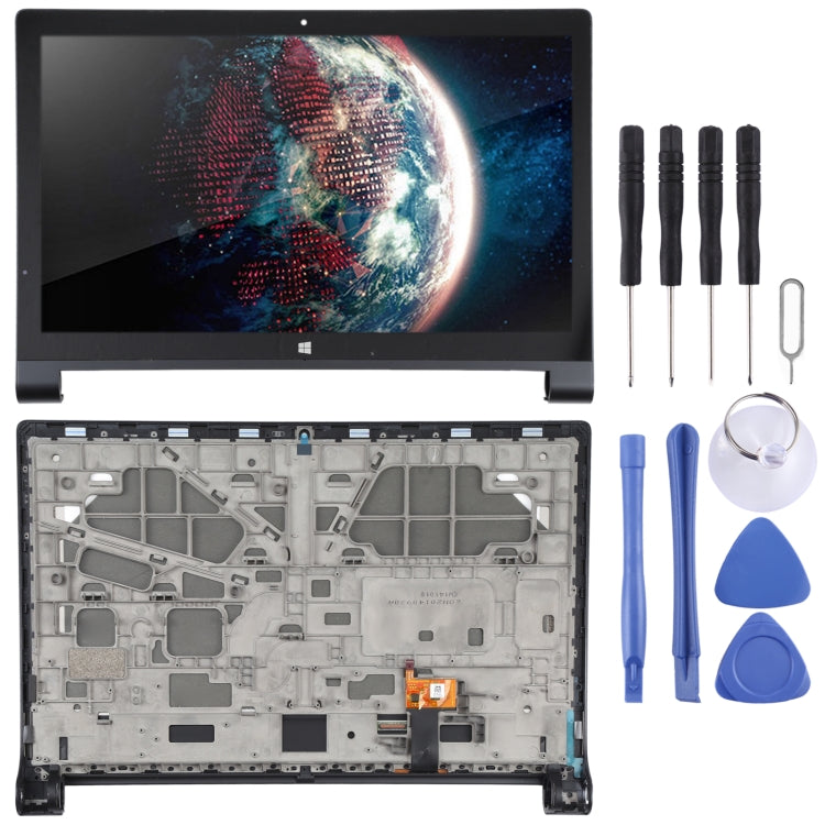 LCD Screen and Digitizer Full Assembly with Frame for Lenovo YOGA Tablet 2 Pro 1371F, For Lenovo YOGA Tablet 2 Pro