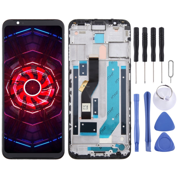 For ZTE Nubia Red Magic 3 NX627J LCD Screen Digitizer Full Assembly with Frame, For ZTE Nubia RedMagic 3
