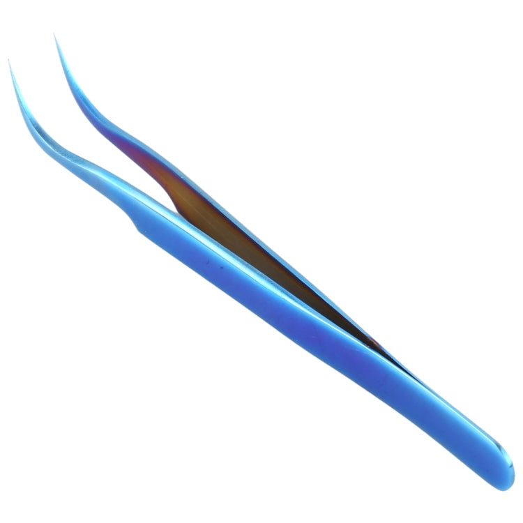 Vetus MCS-15 Bright Blue Curved Tweezers, Vetus MCS-15