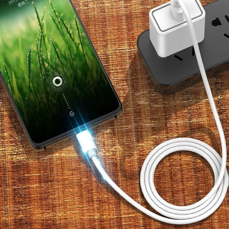 2.4A USB Male to Micro USB Male Interface Charge Cable, Length: 1m(White), 1m
