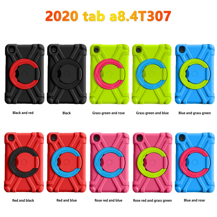PC + Silicone Shockproof Combination Case with 360 Degree Rotating Holder & Handle, For Galaxy Tab A 8.4 (2020) T307, For Amazon Kindle Fire HD8 (2020)