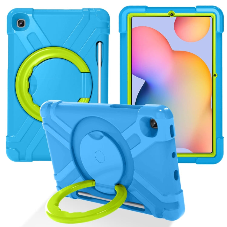 PC + Silicone Shockproof Combination Case with 360 Degree Rotating Holder & Handle & Pen Slot, For Galaxy Tab S6 Lite P610, For  Galaxy Tab S6 Lite P610