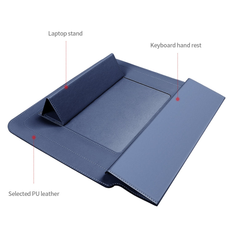 4 in 1 Universal Laptop Holder PU Waterproof Protection Wrist Laptop Bag, Size:11/12inch(Black)