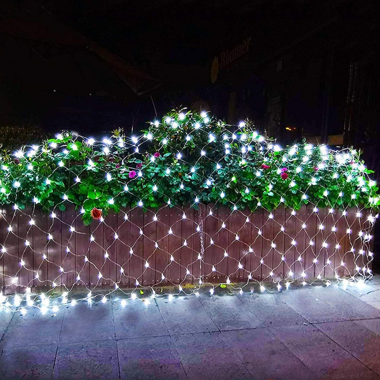 4x6m 672 LEDs Waterproof Fishing Net Lights Curtain String Lights Fairy Wedding Party Holiday Decoration Lamps 220V, EU Plug