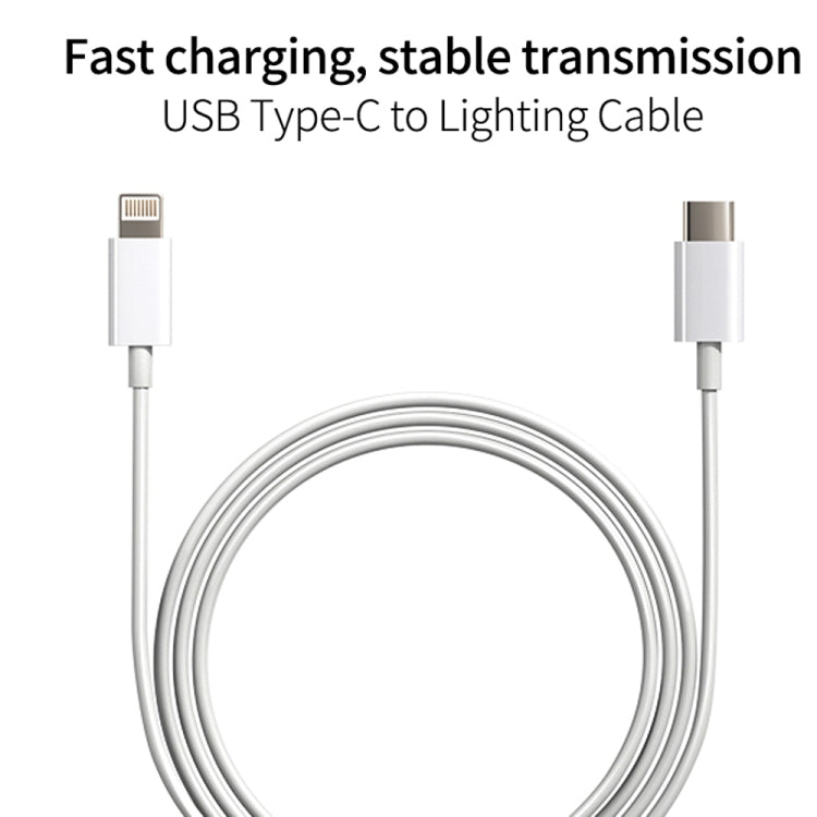 SDC-20W 2 in 1 PD 20W USB-C / Type-C Travel Charger + 3A PD3.0 USB-C / Type-C to 8 Pin Fast Charge Data Cable Set, Cable Length: 1m,, US Plug, EU Plug, UK Plug