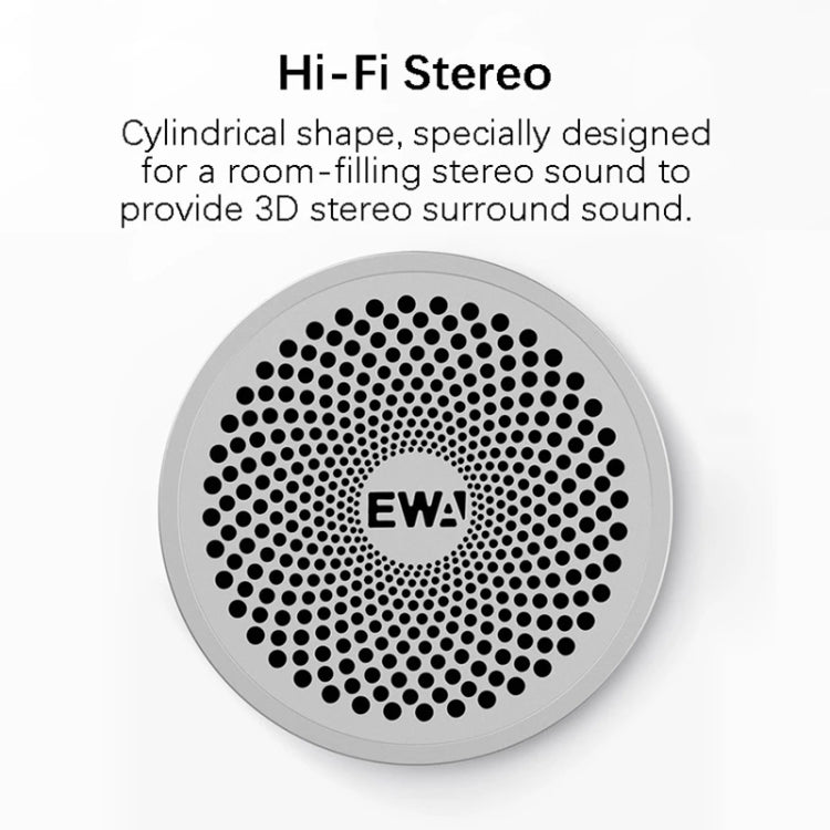 EWA A115 Portable Metal Bluetooth Speaker 105H Power Hifi Stereo Outdoor Subwoofer(Silver)