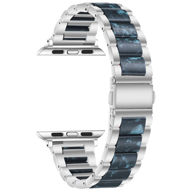 Metal + Resin Watchband For Apple Watch Series, 7 45mm / 6&SE&5&4 44mm / 3&2&1 42mm