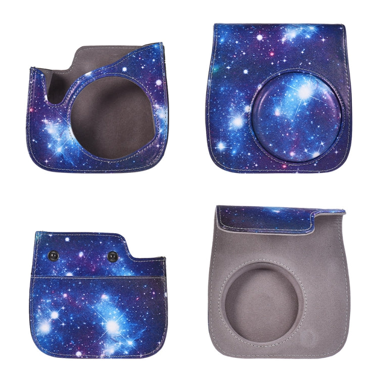 Full Body Camera PU Leather Case Bag with Strap for FUJIFILM instax mini 9 / mini 8+ / mini 8, Universe Pattern