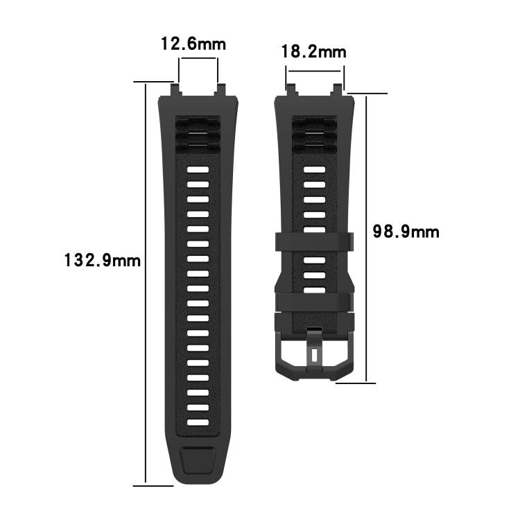 For Amazfit T-Rex 2 Silicone Leisure Watch Band(Dark Blue)