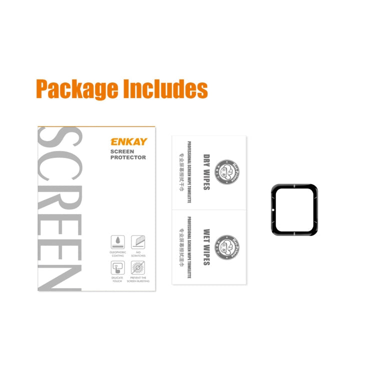 For Garmin Venu SQ 2 ENKAY 3D Full Coverage Soft PC Edge + PMMA HD Screen Protector Film, 1 PCS, 2 PCS, 5 PCS, 10 PCS