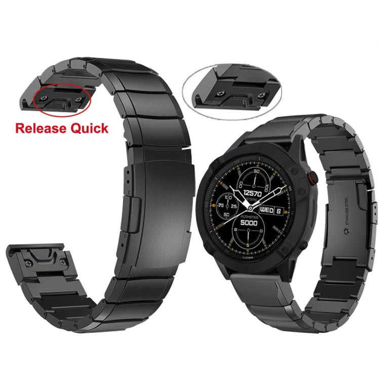 26mm Tortoise Shell Stainless Steel Watch Band, For Garmin Fenix 7X, For Garmin Enduro 2, For Garmin Tactix 7, For Garmin Tactix 7 Pro, For Garmin Fenix 7X Solar, For Garmin Tactix Delta, For Garmin Enduro, For Garmin Fenix 6X, For Garmin Fenix 6X Pro ...
