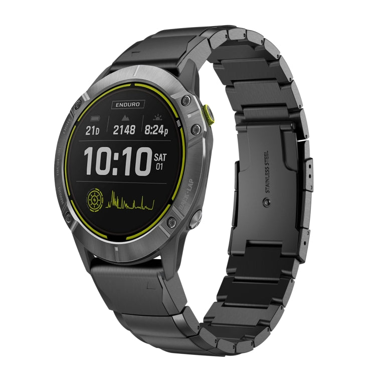 26mm Tortoise Shell Stainless Steel Watch Band, For Garmin Fenix 7X, For Garmin Enduro 2, For Garmin Tactix 7, For Garmin Tactix 7 Pro, For Garmin Fenix 7X Solar, For Garmin Tactix Delta, For Garmin Enduro, For Garmin Fenix 6X, For Garmin Fenix 6X Pro ...