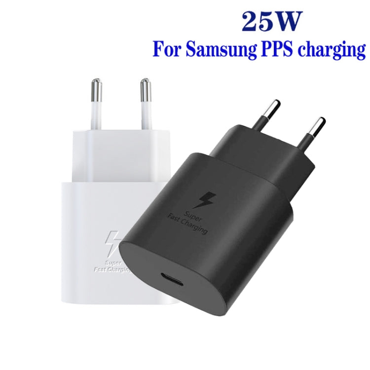 TA800 PD / PPS 25W Type-C Port Charger for Samsung, EU Plug(White)