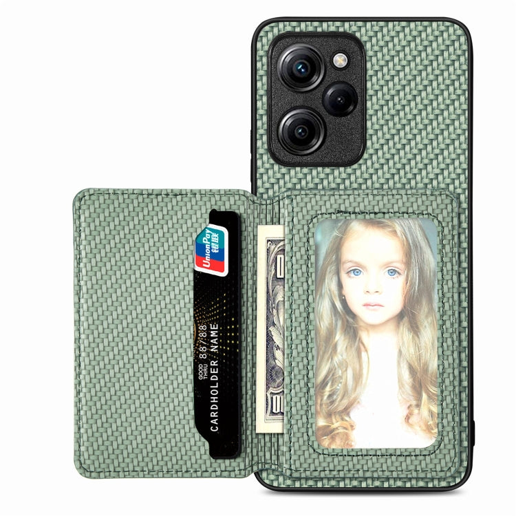 Carbon Fiber Magnetic Card Wallet Bag Phone Case, For Xiaomi Poco X4 Pro 5G, For Xiaomi Poco X5 Pro 5G, For Samsung Galaxy A22 5G, For Samsung Galaxy A32 5G