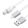 1m 8 Pin to USB + MIDI Electronic Music Instrument & OTG & Charging Multifunctional Cable Compatible with above iOS 10.3.2