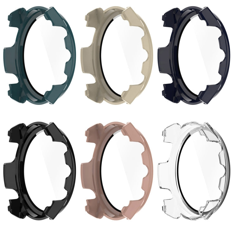 For Garmin Forerunner 965 PC + Toughened Film Integrated Watch Protective Case(Black)