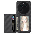 Carbon Fiber Magnetic Card Bag Phone Case, For OPPO Find X6, For OPPO Reno5 5G, For OPPO Reno7 5G, For OPPO Reno8 T 4G