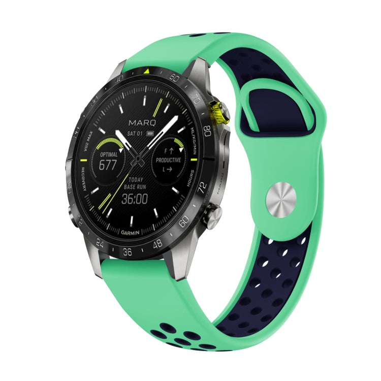 22mm Sports Breathable Silicone Watch Band, For Garmin MARQ Athlete Gen 2, For Garmin Instinct Crossover