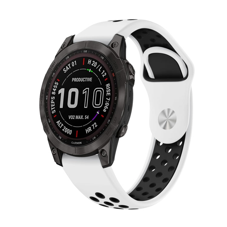22mm Sports Breathable Silicone Watch Band, For Garmin Fenix 7 Solar, For Garmin Fenix 7 Sapphire Solar