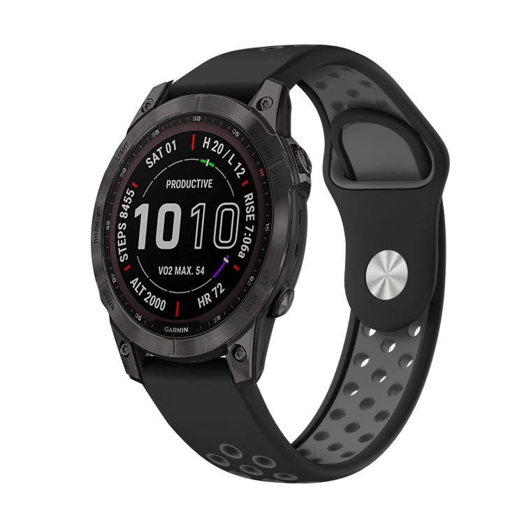 22mm Sports Breathable Silicone Watch Band, For Garmin Fenix 7 Solar, For Garmin Fenix 7 Sapphire Solar