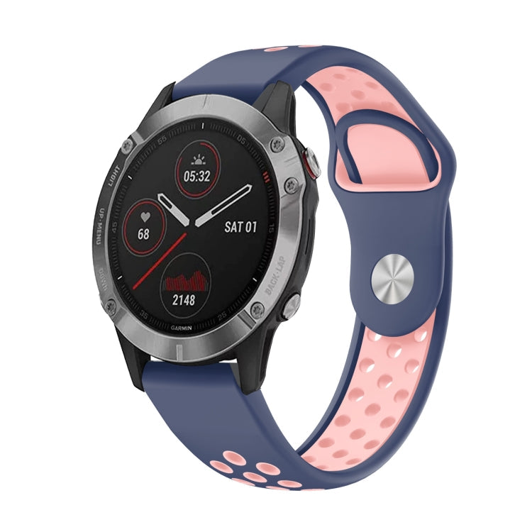 22mm Sports Breathable Silicone Watch Band, For Garmin Fenix 6 GPS, For Garmin Fenix 6 Pro GPS