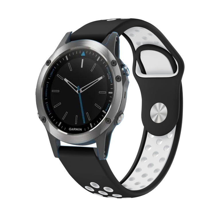 22mm Sports Breathable Silicone Watch Band, For Garmin Quatix 5 Sapphire, For Garmin Forerunner 955