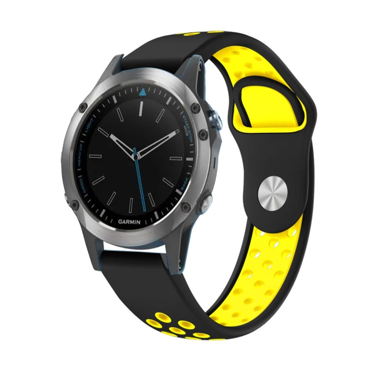 22mm Sports Breathable Silicone Watch Band, For Garmin Quatix 5 Sapphire, For Garmin Forerunner 955