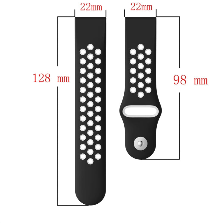 22mm Sports Breathable Silicone Watch Band, For Garmin Quatix 5 Sapphire, For Garmin Forerunner 955