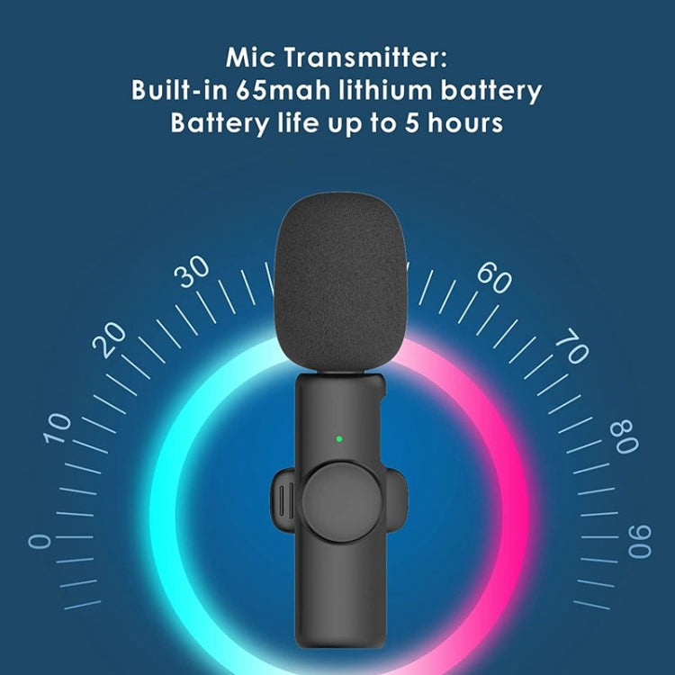 One by One Wireless Lavalier Lapel Microphone for Android Phone & Computer with USB-C / Type-C Receiver