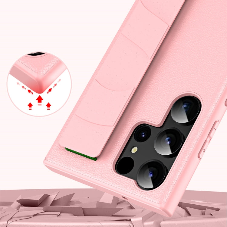 Skin Elastic Wrist Grip Back Cover Phone Case, For Samsung Galaxy S25 5G, For Samsung Galaxy S25+ 5G, For Samsung Galaxy S25 Ultra 5G, For Samsung Galaxy S24 Ultra 5G