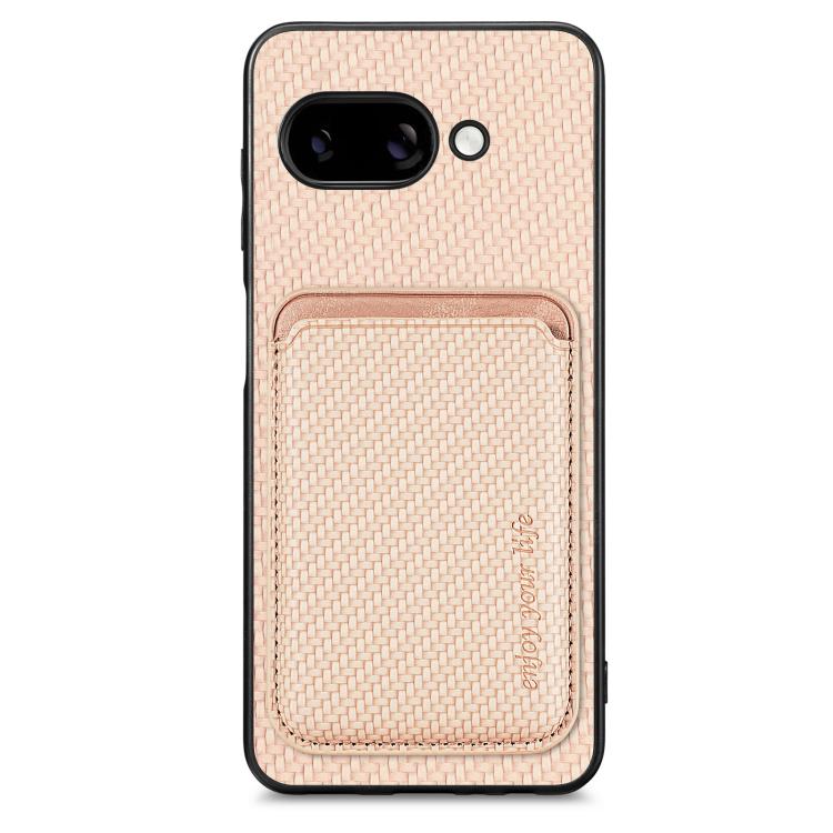 Carbon Fiber Leather Card Magsafe Phone Case, For Google Pixel 9a, For Google Pixel 7 Pro, For Google Pixel 7, For Google Pixel 6