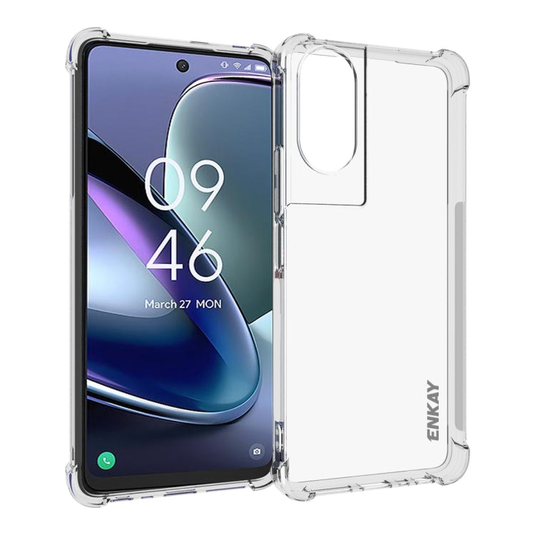 ENKAY Hat-Prince Transparent TPU Shockproof Phone Case, For TCL 503 4G, For TCL 50 LE 4G, For TCL 50 5G, For TCL 50 SE 4G, For TCL 501 4G, For TCL 505 4G, For TCL 40 XE 5G, For TCL 40 SE, For TCL 50 NxtPaper / 50 Pro NxtPaper                           ...