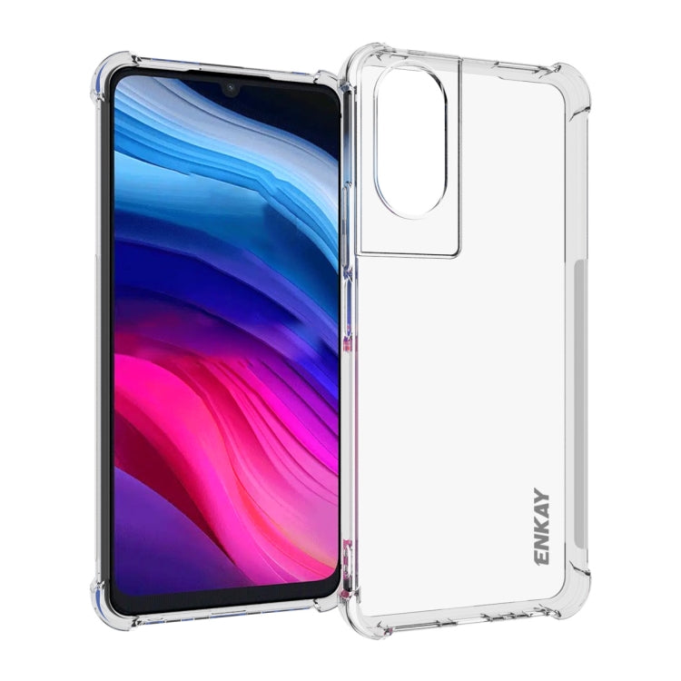 ENKAY Hat-Prince Transparent TPU Shockproof Phone Case, For TCL 503 4G, For TCL 50 LE 4G, For TCL 50 5G, For TCL 50 SE 4G, For TCL 501 4G, For TCL 505 4G, For TCL 40 XE 5G, For TCL 40 SE, For TCL 50 NxtPaper / 50 Pro NxtPaper                           ...
